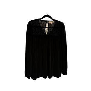 Michael Michael Kors Black Long Sleeve Career Wear Blouse Women's Size Large